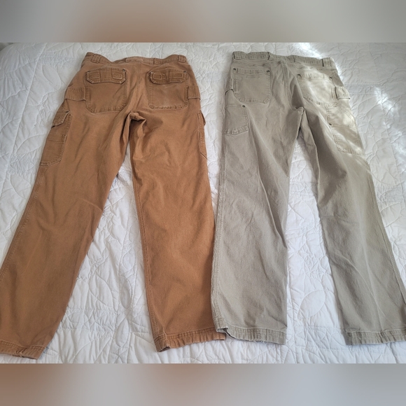 2 Pairs, Duluth Trading Co Flex Fire Hose Work Pants, Tagged 34×34 Relaxed Fit - Picture 6 of 14